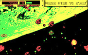 Blasteroids for IBM PC/Compatibles - A UFO appears on the left side of the screen...