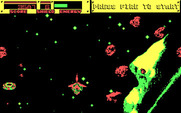 Blasteroids for IBM PC/Compatibles - The large ship has a strong shield, but is horribly slow.