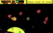 Blasteroids for IBM PC/Compatibles - Attacking one of the UFO's...