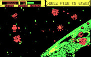 Blasteroids for IBM PC/Compatibles - That craft on the left releases a bonus item when shot.