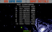 Blasteroids for Amiga - Game over; a new high score!