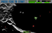 Blasteroids for Amiga - The last few small asteroids can be hard to destroy...
