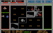 Blasteroids for Amiga - The sector map on a difficult skill level.