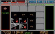 Blasteroids for Amiga - Here's the sector map, still partially hidden.