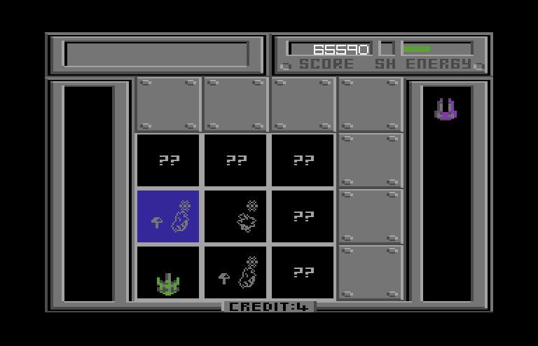 Blasteroids Commodore 64 Screenshot: Choose the next sector...