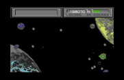 Blasteroids for Commodore 64 - Your ship can take several forms; here's the slow but powerful form.
