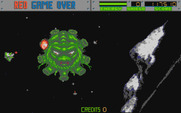 Blasteroids for Atari ST - The first boss battle begins!