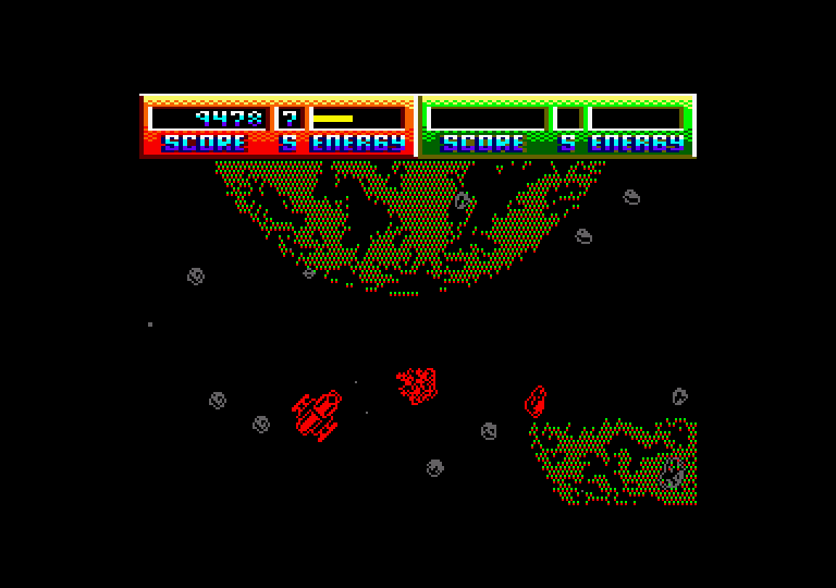 Blasteroids Amstrad CPC Screenshot: Another enemy ship appears...be careful!