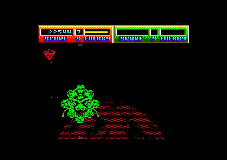 Blasteroids Amstrad CPC Screenshot: The first level boss...