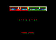Blasteroids for Amstrad CPC - Game over.