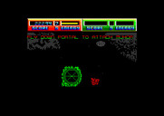 Blasteroids for Amstrad CPC - Fly into the portal to attack Mukor...