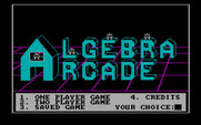 Algebra Arcade for IBM PC/Compatibles - The main menu.
