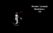 MicroLeague Baseball IV for IBM PC/Compatibles - Title screen.