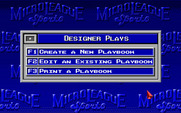 MicroLeague Baseball IV for IBM PC/Compatibles - The designer plays menu.