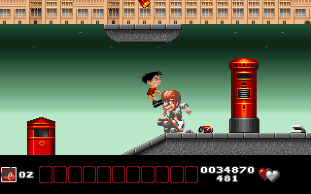 Soccer Kid IBM PC/Compatibles Screenshot: Ouch, I was hit by someone!