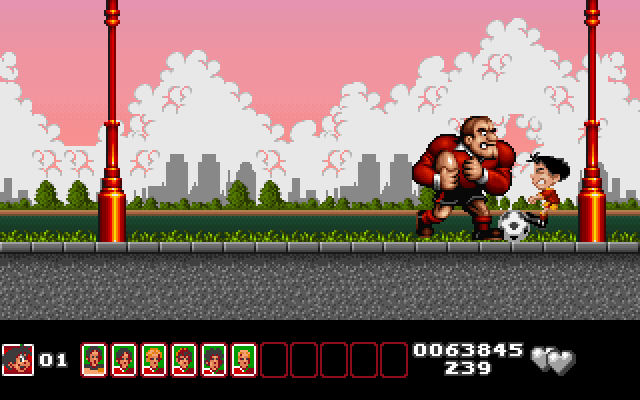Soccer Kid IBM PC/Compatibles Screenshot: An end of level boss!