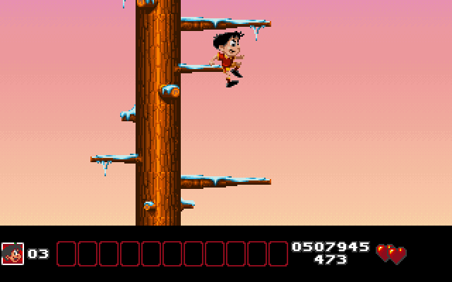 Soccer Kid IBM PC/Compatibles Screenshot: Leaping into the trees...