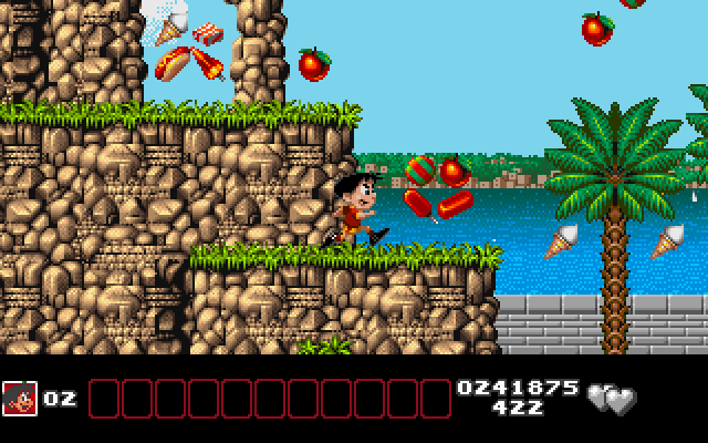Soccer Kid IBM PC/Compatibles Screenshot: Lots of items to collect here!