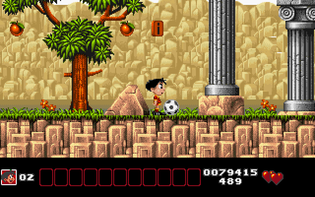 Soccer Kid IBM PC/Compatibles Screenshot: Heading to Italy now...