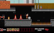 Soccer Kid for IBM PC/Compatibles - Time your jump carefully, landing on spikes is dangerous!