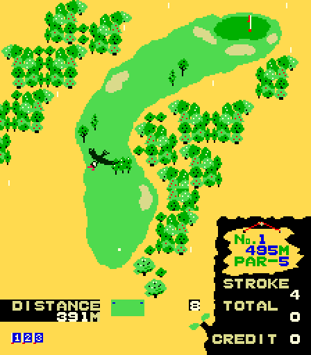 Birdie King II Arcade Screenshot: Game start.