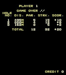 Birdie King II for Arcade - Game over.