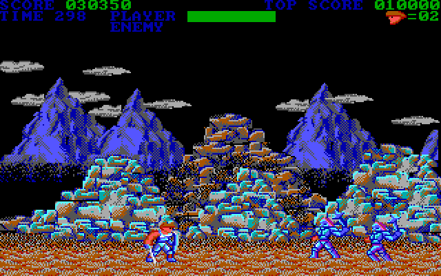 Trojan IBM PC/Compatibles Screenshot: Stage 2 begins.
