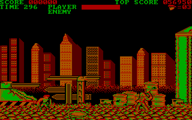 Trojan IBM PC/Compatibles Screenshot: Game start.