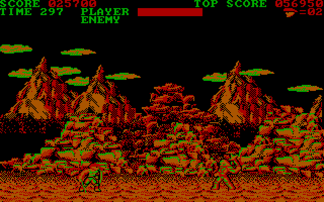 Trojan IBM PC/Compatibles Screenshot: Stage 2 begins.
