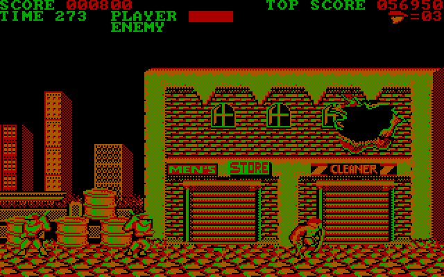 Trojan IBM PC/Compatibles Screenshot: Sometimes you can avoid fights and just run to the next screen.