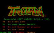 Trojan for IBM PC/Compatibles - Main menu and game options.