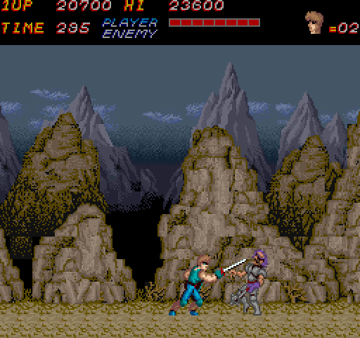 Trojan Arcade Screenshot: The fight begins...