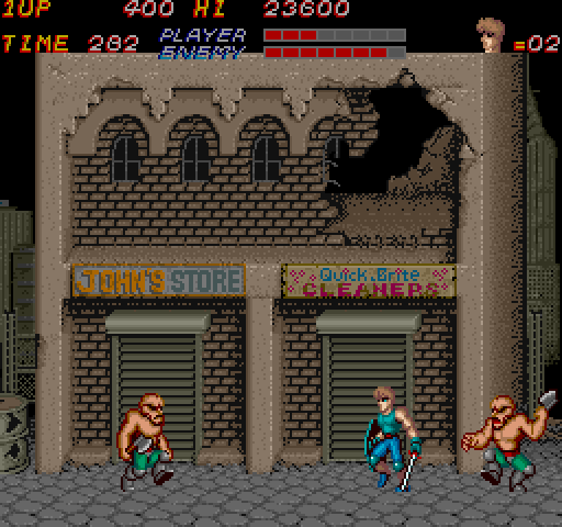 Trojan Arcade Screenshot: This two guys are tough!