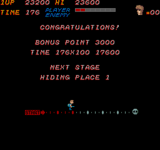 Trojan Arcade Screenshot: On to the hiding place...