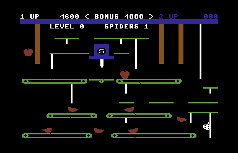Apple Cider Spider Commodore 64 Screenshot: Start of the second screen.