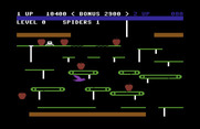 Apple Cider Spider for Commodore 64 - Riding a conveyor belt with the apples.