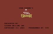 Apple Cider Spider for Commodore 64 - Title screen.