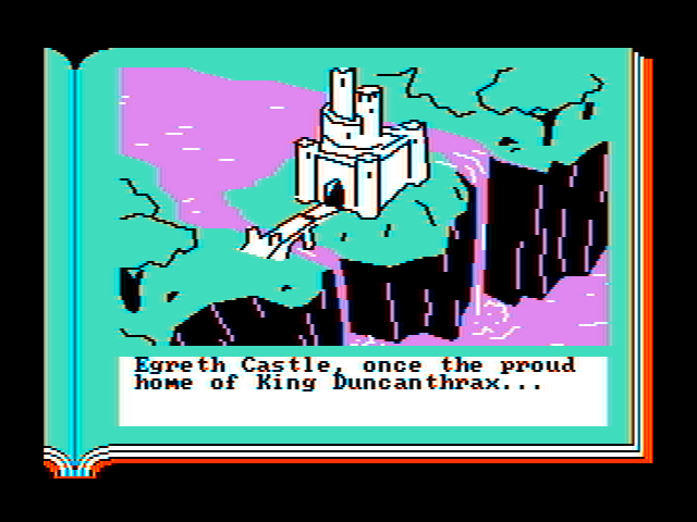 ZorkQuest: Assault on Egreth Castle IBM PC/Compatibles Screenshot: Introduction; here's Egreth castle.