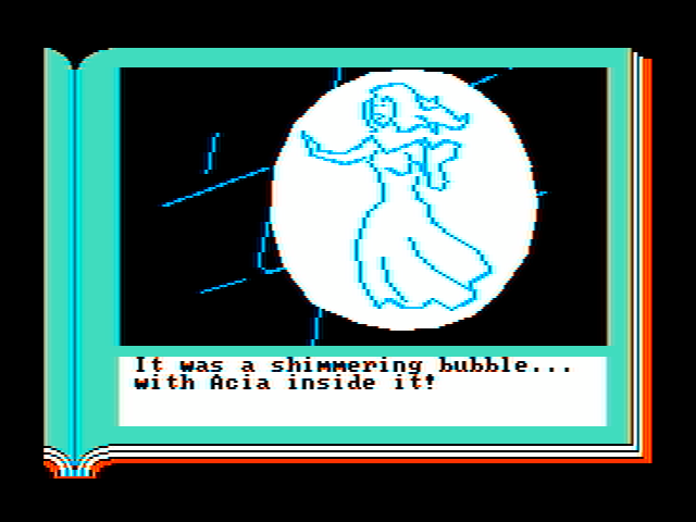 ZorkQuest: Assault on Egreth Castle IBM PC/Compatibles Screenshot: Acia is in trouble!
