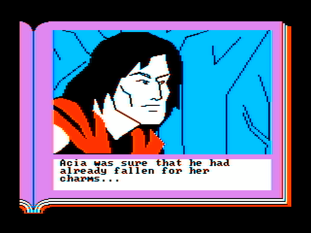 ZorkQuest: Assault on Egreth Castle IBM PC/Compatibles Screenshot: Acia can be quite charming.