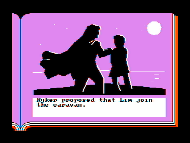 ZorkQuest: Assault on Egreth Castle IBM PC/Compatibles Screenshot: Lim joins the group.