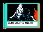 ZorkQuest: Assault on Egreth Castle for IBM PC/Compatibles - Sitting around a campfire.