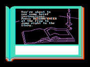 ZorkQuest: Assault on Egreth Castle for IBM PC/Compatibles - The game first provides some instructions.