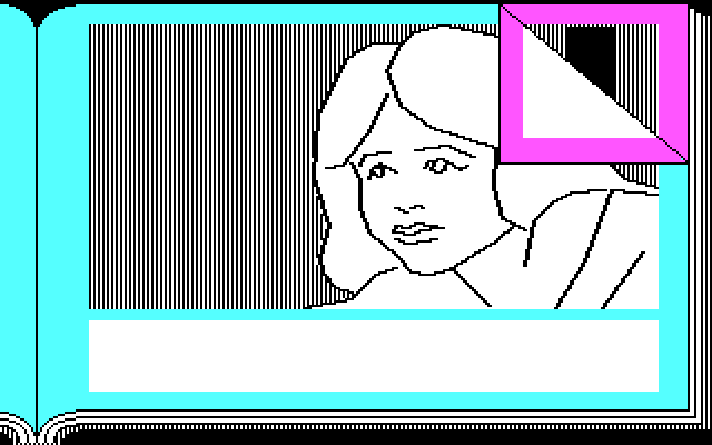 ZorkQuest: Assault on Egreth Castle IBM PC/Compatibles Screenshot: When the page is flipped in the upper right corner you can follow an alternate part of the story.