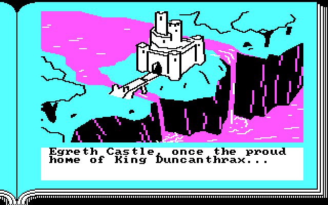ZorkQuest: Assault on Egreth Castle IBM PC/Compatibles Screenshot: Introduction; here's Egreth castle.