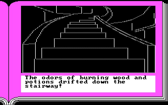 ZorkQuest: Assault on Egreth Castle IBM PC/Compatibles Screenshot: What's up this staircase?