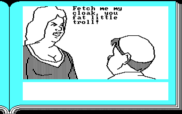 ZorkQuest: Assault on Egreth Castle IBM PC/Compatibles Screenshot: Each character has a different backstory.