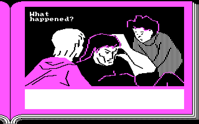 ZorkQuest: Assault on Egreth Castle IBM PC/Compatibles Screenshot: What happened? Our hero is knocked out by an explosion...