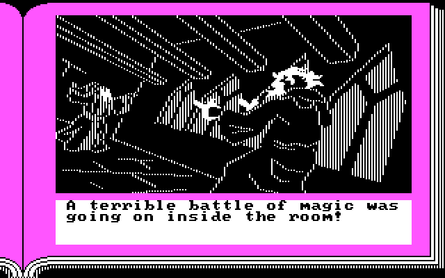 ZorkQuest: Assault on Egreth Castle IBM PC/Compatibles Screenshot: A battle of magic ensues!
