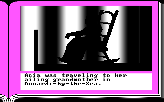 ZorkQuest: Assault on Egreth Castle IBM PC/Compatibles Screenshot: Acia is visiting her grandmother...